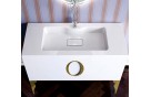 Мебель для ванной La Beaute Kantal 100 белая, фурнитура золото