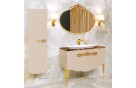 Мебель для ванной La Beaute Charante 100 бежевая со столешницей imperador dark, золото