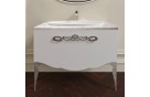 Мебель для ванной La Beaute Charante 100 белая со столешницей bianco statuaretto, хром