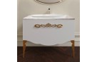 Мебель для ванной La Beaute Charante 100 белая со столешницей bianco statuaretto, золото