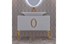 Мебель для ванной La Beaute Savoie 100 белая, фурнитура золото