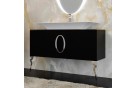 Мебель для ванной La Beaute Savoie 120 черная, фурнитура хром