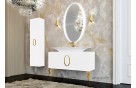 Мебель для ванной La Beaute Savoie 120 белая, фурнитура золото
