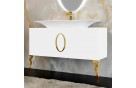 Мебель для ванной La Beaute Savoie 120 белая, фурнитура золото